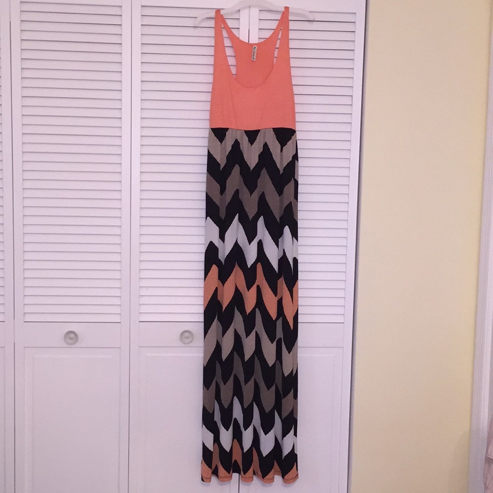 Chevron maxi dress